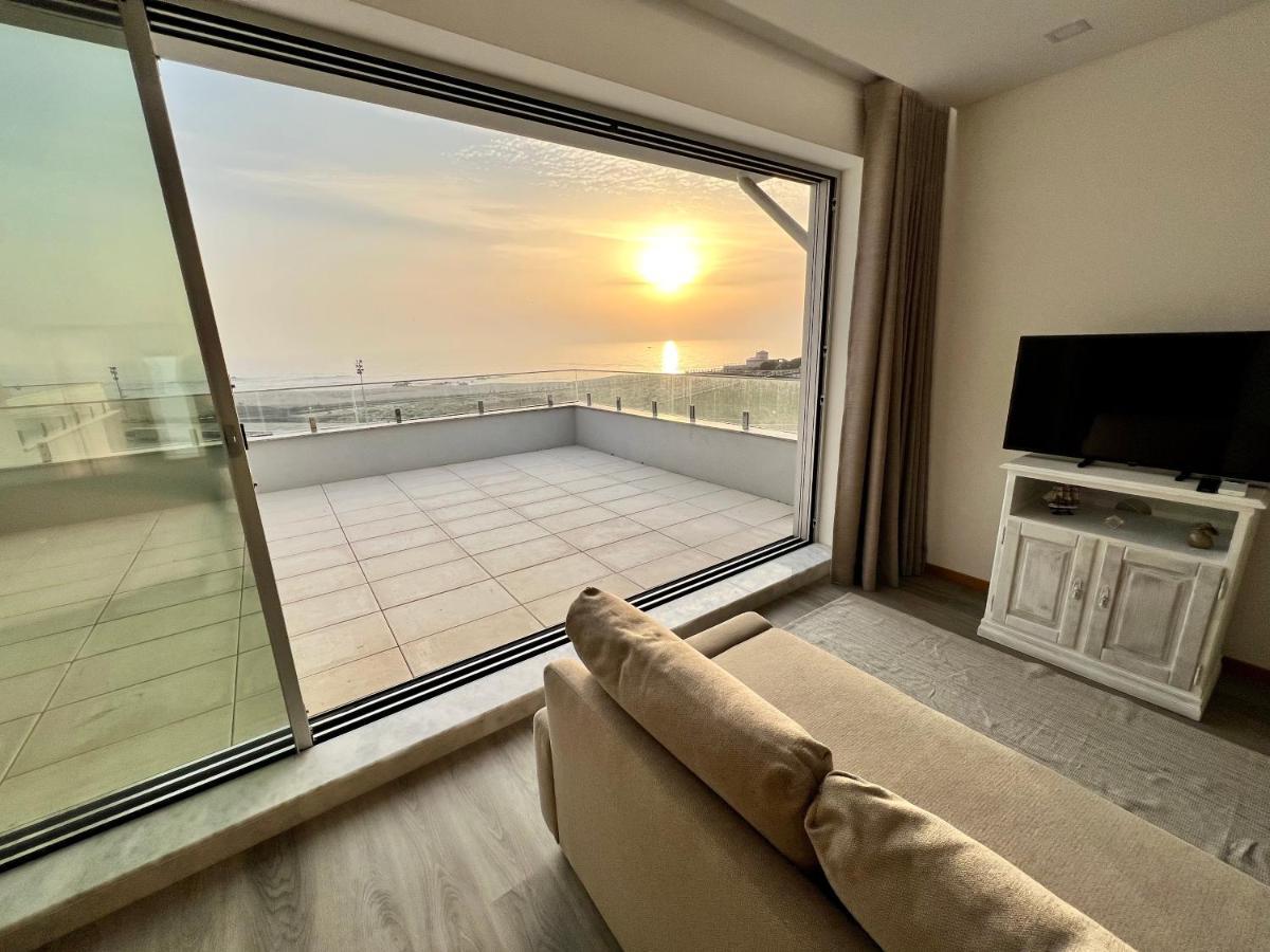 Povoa De Varzim-Sleeps4-Beachfront-Ac-Parking Eksteriør bilde